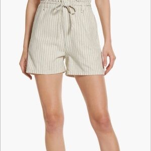 NWT Rag & Bone High Waist Cream Striped Shorts